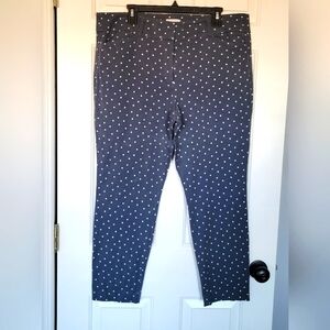 Loft skinny ankle polka dot pants, size 16